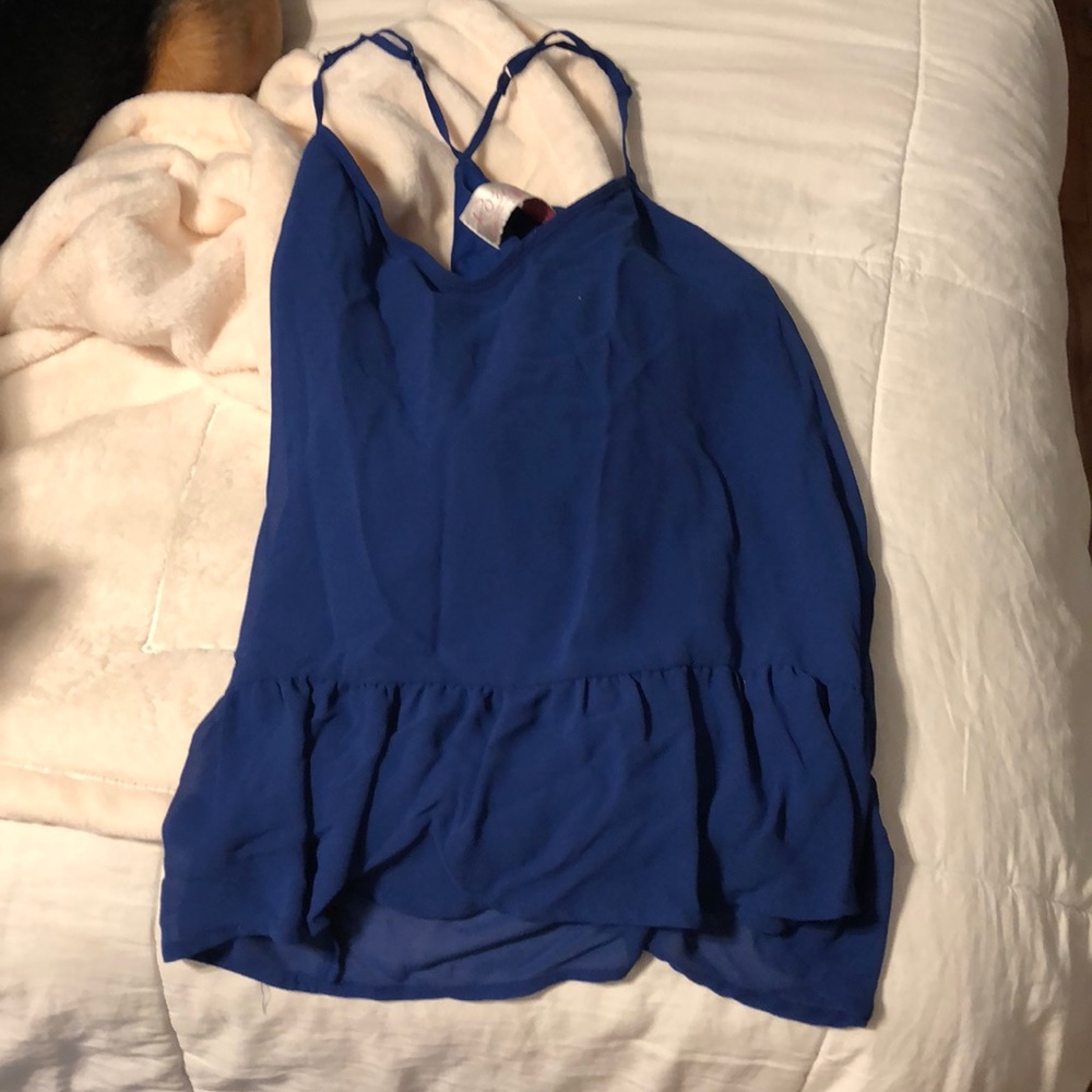 Forever 21 Blue Spaghetti Strap Blouse ! - Picture 4 of 4